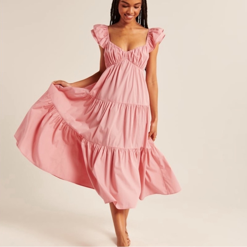 Bright pink Abercrombie & Fitch XSP maxi dress